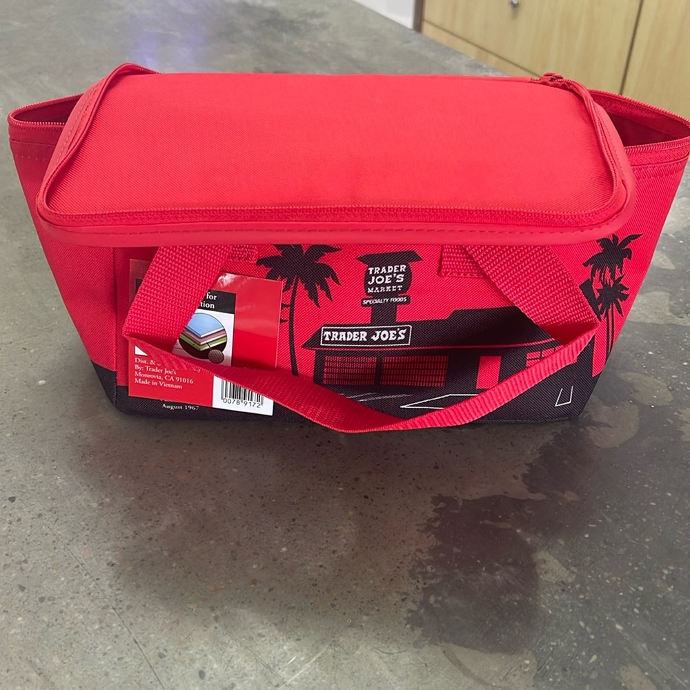Trader Joe’s insulated Mini in red brand new with tags nwt